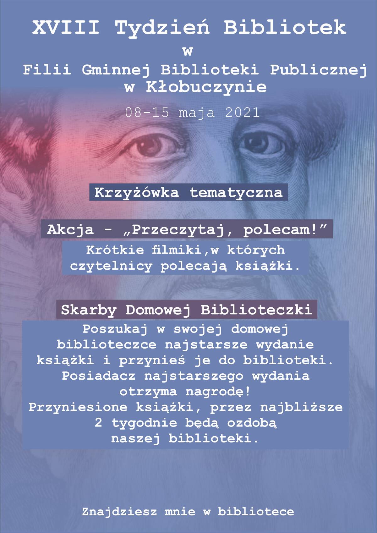 Plakat na Tydzień Bibloteki 