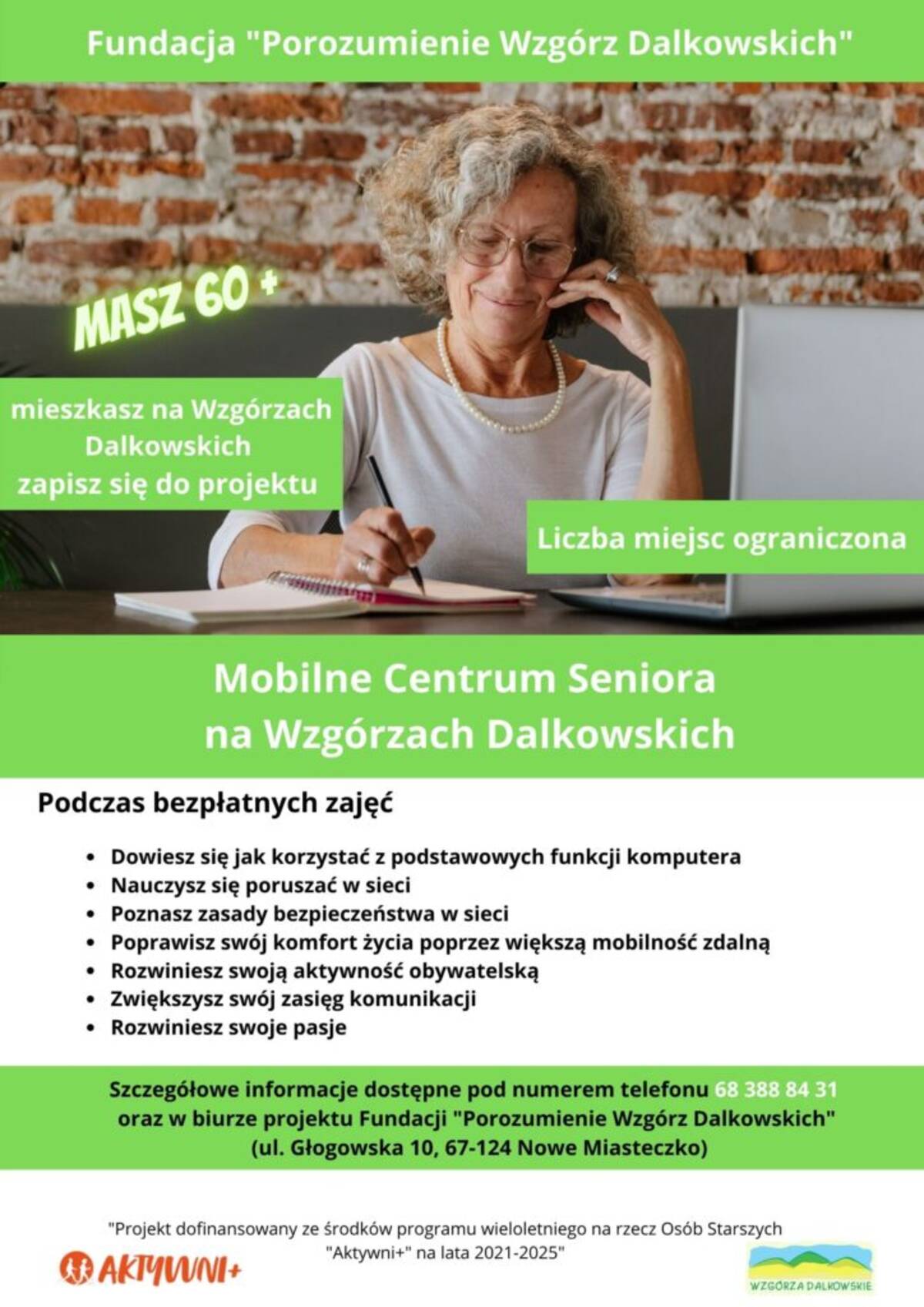 Plakat Fundacji Porozumienie Wzgórz Dalkowskich dot. rekrutacji do udziału w projekcie. Informacje dostępne w tekście artykułu.