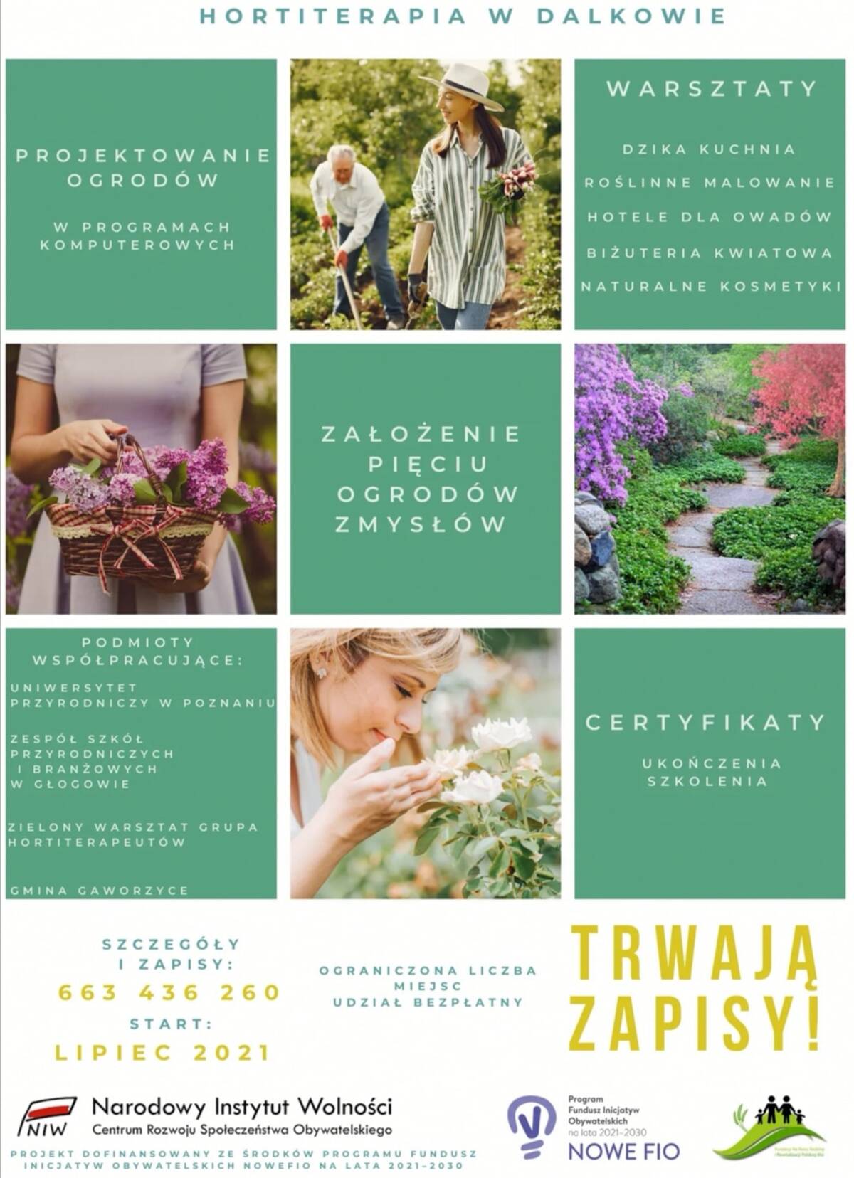 Plakat Hortiterapia w Dalkowie