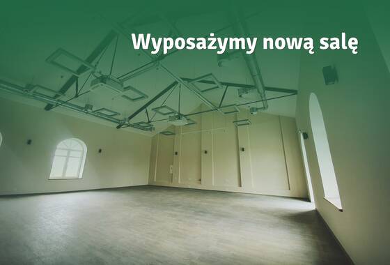Zdjęcie przedstawia salę w Kłobuczynie po remoncie.