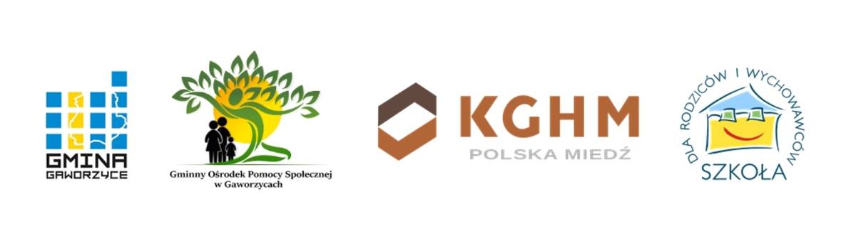 Grafika Gmina Gaworzyce, KGHM Polska Miedź, GOPS w Gaworzycach, SZkoła dla rodziców i wychowawców