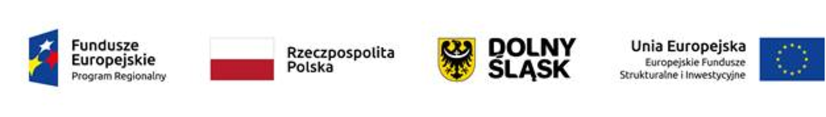 Grafika z logiem: Fundusze Europejskie, Rczepospolita Polska,DolnyŚląsk, Unia Europejska