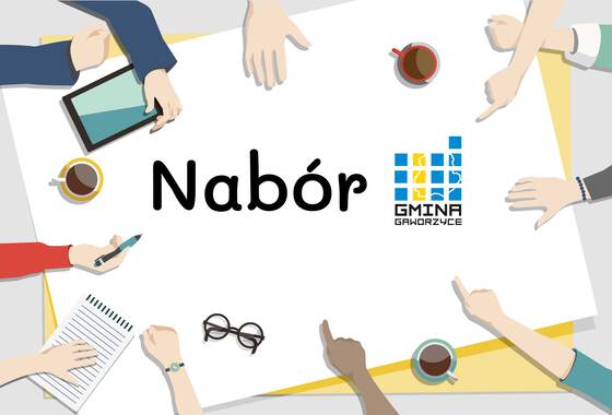 grafika z napisem nabór i logo ug Gaworzyce