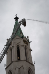 2014-06-25 Ćwiczenia Strażaków w centrum Gaworzyc