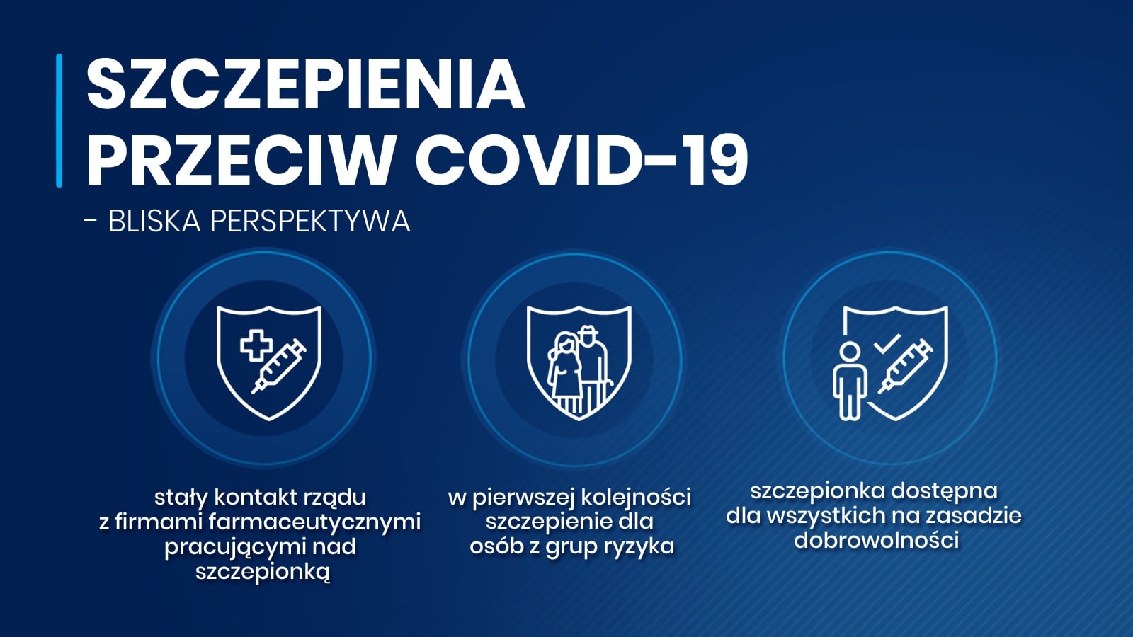Informacja graficzna z Kancelarii Premiera. Dobrwolność w szczepieniach.