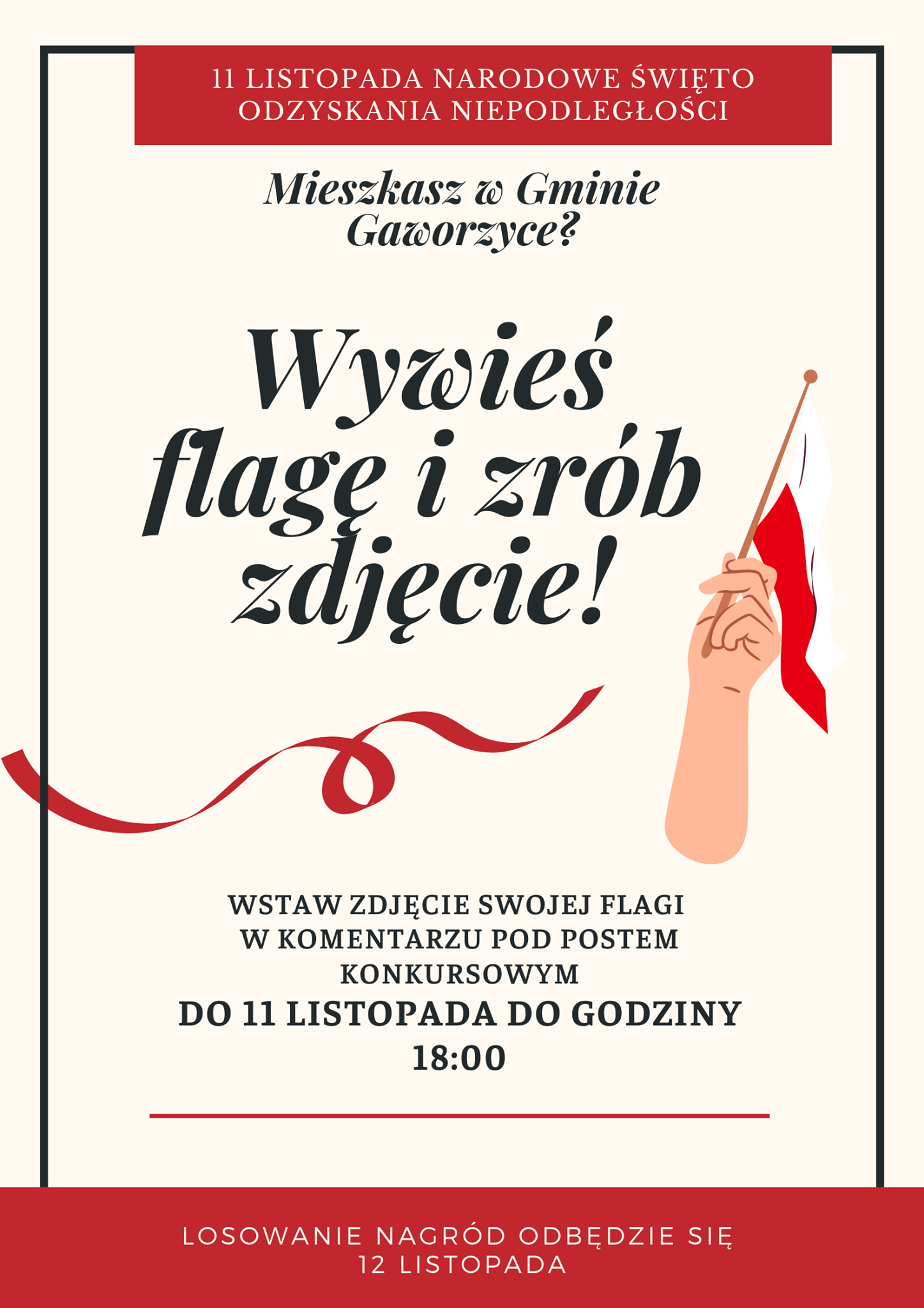 Zdjęcie informujące o konkursie na facebooku Domu Kultury Jowisz.